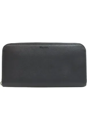 Prada Pre-owned, Mężczyzna, Czarny, ONE SIZE, Skóra, Pre-owned skórzane portfele