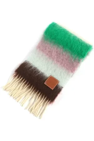 Loewe Pre-owned, Kobieta, Wielobarwność, ONE SIZE, Wełna, Pre-owned Canvas scarves