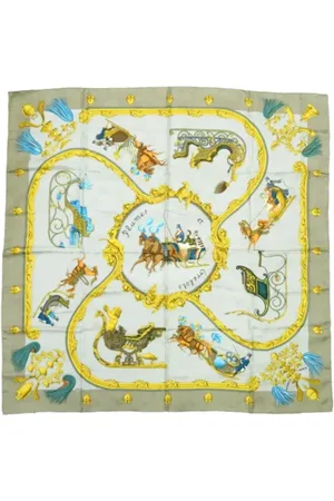 Hermès Pre-owned, Kobieta, Beżowy, ONE SIZE, Pre-owned Silk scarves