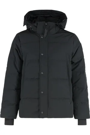 Canada Goose Swetry, Mężczyzna, Czarny, S, Kurtka z kapturem i puchem gęsim