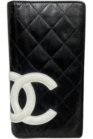 CHANEL Pre-owned, Kobieta, Czarny, ONE SIZE, Skóra, Pre-owned skórzane portfele