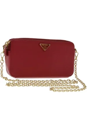 Prada Pre-owned, Kobieta, Czerwony, ONE SIZE, Skóra, Pre-owned Fabric prada-bags
