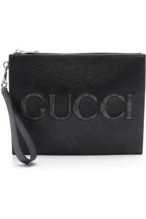 Gucci Pre-owned, Mężczyzna, Czarny, ONE SIZE, Skóra, Pre-owned Canvas clutches