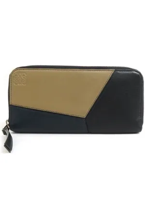 Loewe Pre-owned, Kobieta, Czarny, ONE SIZE, Skóra, Pre-owned skórzane portfele