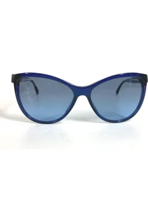 CHANEL Pre-owned, Kobieta, Niebieski, ONE SIZE, Pre-owned Plastic sunglasses