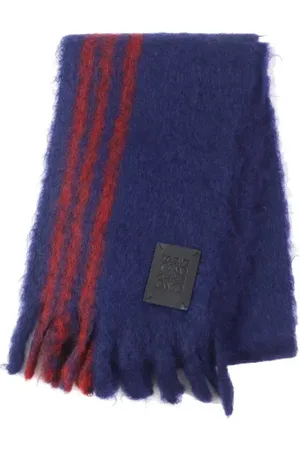 Loewe Pre-owned, Mężczyzna, Niebieski, ONE SIZE, Wełna, Pre-owned Fabric scarves
