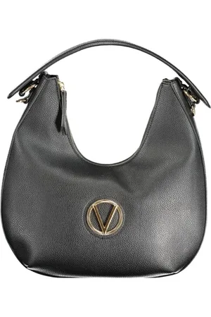 Valentino by Mario Valentino Torebki, Kobieta, Czarny, ONE SIZE, Len, Czarna Torba na Ramię z Polietylenu