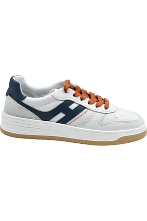 Hogan Buty, Mężczyzna, Wielobarwność, 40 EU, Sneakersy Bianca Pomarańczowe z Sznurowaniem