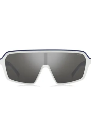 HUGO BOSS Akcesoria, Kobieta, Biały, ONE SIZE, Białe okulary przeciwsłoneczne stylowe akcesoria damskie