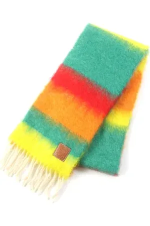 Loewe Pre-owned, Kobieta, Wielobarwność, ONE SIZE, Wełna, Pre-owned Wool scarves