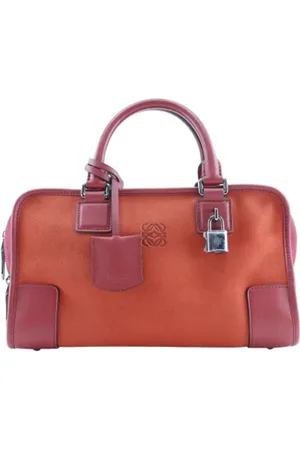 Loewe Pre-owned, Kobieta, Pomarańczowy, ONE SIZE, Zamsz, Pre-owned Suede handbags