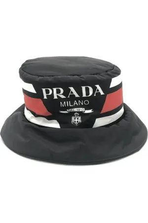 Prada Pre-owned, unisex, Czarny, ONE SIZE, Nylon, Pre-owned Fabric hats
