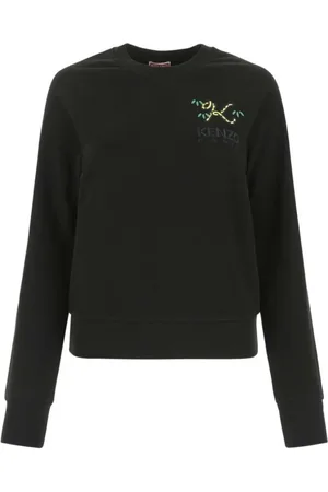 Kenzo Bluzy, Kobieta, Czarny, S, Klasyczna bluza dresowa z okrągłym dekoltem