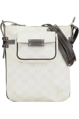Loewe Pre-owned, Kobieta, Biały, ONE SIZE, Skóra, Pre-owned skórzane torby na ramię