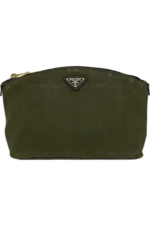 Prada Pre-owned, Kobieta, Zielony, ONE SIZE, Pre-owned Canvas clutches