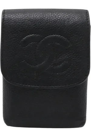 CHANEL Pre-owned, unisex, Czarny, ONE SIZE, Skóra, Pre-owned skórzane portfele