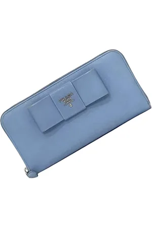 Prada Pre-owned, Kobieta, Niebieski, ONE SIZE, Skóra, Pre-owned skórzane portfele