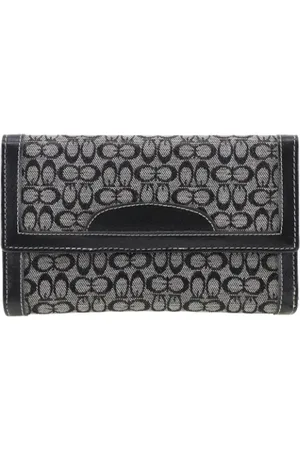 Coach Pre-owned, Kobieta, Czarny, ONE SIZE, Pre-owned portfele płócienne