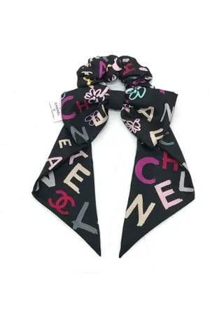 CHANEL Pre-owned, Kobieta, Czarny, ONE SIZE, Pre-owned Silk hair-accessories