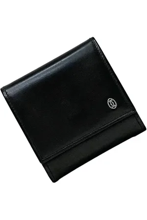 Cartier Pre-owned, Kobieta, Czarny, ONE SIZE, Skóra, Pre-owned skórzane portfele