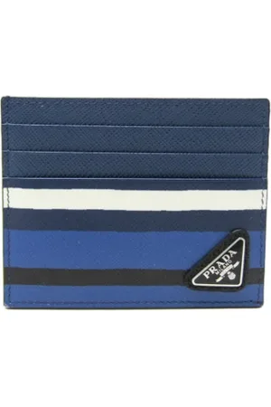 Prada Pre-owned, Kobieta, Niebieski, ONE SIZE, Skóra, Pre-owned skórzane portfele