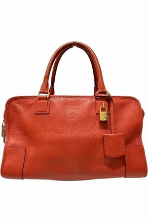 Loewe Pre-owned, Kobieta, Pomarańczowy, ONE SIZE, Skóra, Pre-owned Skórzane torebki