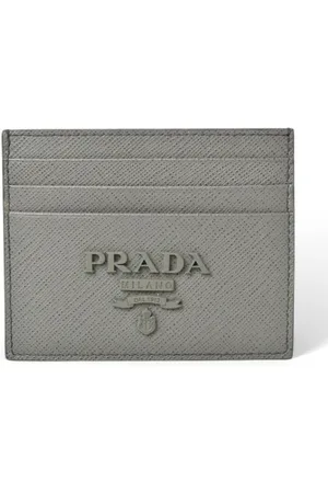 Prada Pre-owned, Kobieta, Szary, ONE SIZE, Skóra, Pre-owned skórzane portfele