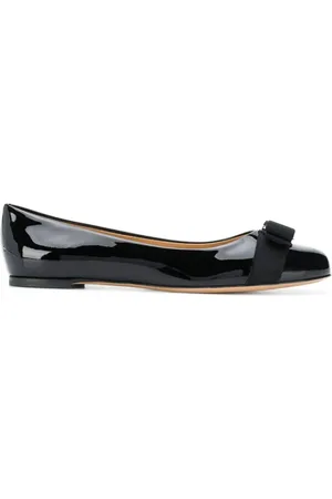 Salvatore Ferragamo Buty, Kobieta, Czarny, 36 EU, Czarne Lakierowane Czółenka Varina