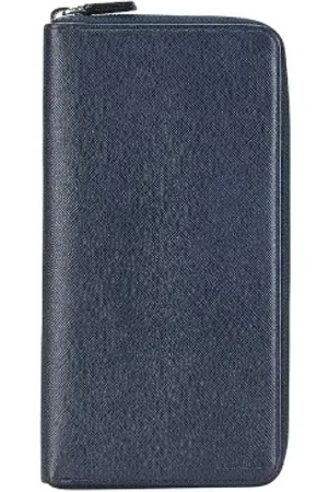 Prada Pre-owned, Mężczyzna, Niebieski, ONE SIZE, Skóra, Pre-owned skórzane portfele