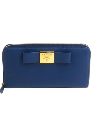 Prada Pre-owned, Kobieta, Niebieski, ONE SIZE, Skóra, Pre-owned skórzane portfele