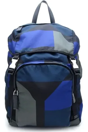 Prada Pre-owned, Kobieta, Niebieski, ONE SIZE, Nylon, Pre-owned Canvas backpacks
