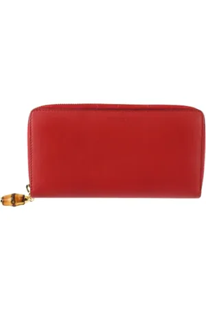 Gucci Pre-owned, Kobieta, Czerwony, ONE SIZE, Skóra, Pre-owned skórzane portfele