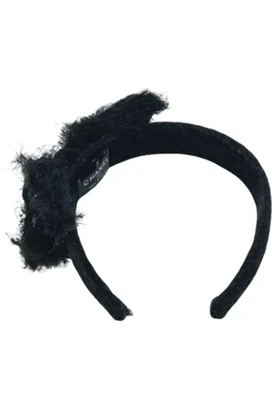 CHANEL Pre-owned, Kobieta, Czarny, ONE SIZE, Tweed, Pre-owned Fabric hair-accessories