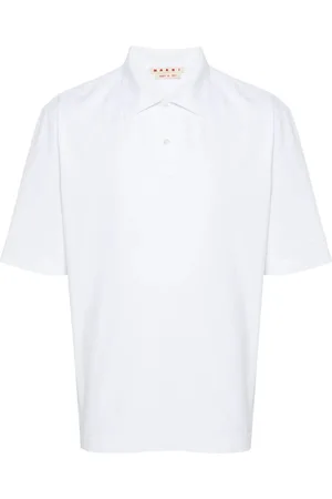 Marni Koszule, Mężczyzna, Biały, L, Organiczny biały polo jersey styl