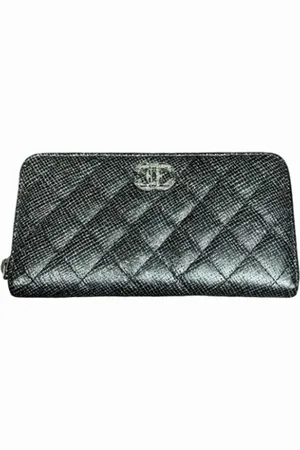 CHANEL Pre-owned, Kobieta, Czarny, ONE SIZE, Skóra, Pre-owned skórzane portfele