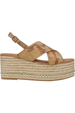 ALVIERO MARTINI 1A CLASSE Buty, Kobieta, Beżowy, 38 EU, Sandały damskie z podeszwą sznurkową na lato