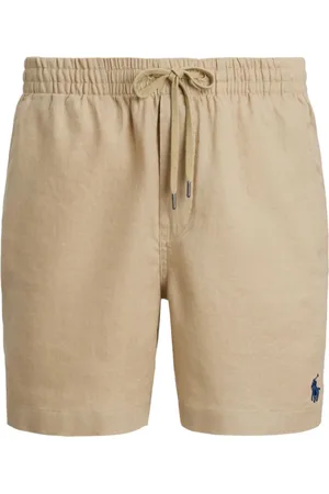 Ralph Lauren Szorty, Mężczyzna, Beżowy, M, Len, Beżowe lniane szorty Ss 25