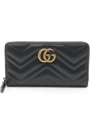 Gucci Pre-owned, Kobieta, Czarny, ONE SIZE, Skóra, Pre-owned skórzane portfele