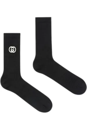 Gucci Bielizna, Mężczyzna, Czarny, M, Czarne Skarpety Interlocking G