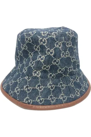 Gucci Pre-owned, Kobieta, Niebieski, ONE SIZE, Bawełna, Pre-owned Cotton hats