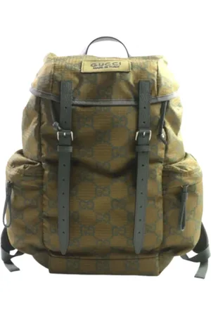 Gucci Pre-owned, Kobieta, Zielony, ONE SIZE, Skóra, Pre-owned Canvas backpacks