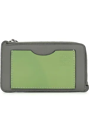 Loewe Pre-owned, Kobieta, Zielony, ONE SIZE, Skóra, Pre-owned skórzane portfele