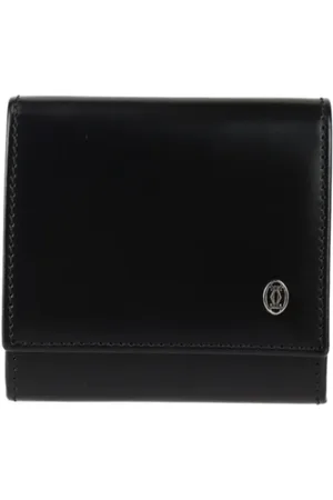 Cartier Pre-owned, Mężczyzna, Czarny, ONE SIZE, Skóra, Pre-owned skórzane portfele