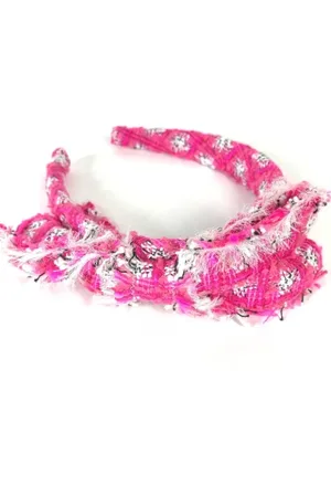 CHANEL Pre-owned, Kobieta, Różowy, ONE SIZE, Tweed, Pre-owned Fabric hair-accessories