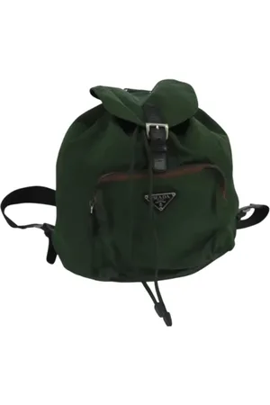 Prada Pre-owned, Kobieta, Zielony, ONE SIZE, Nylon, Pre-owned Nylon backpacks