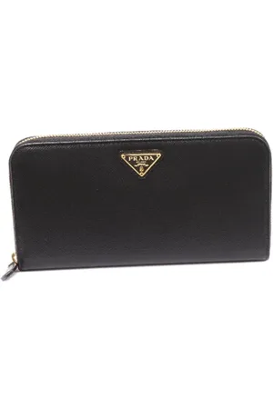 Prada Pre-owned, Kobieta, Czarny, ONE SIZE, Skóra, Pre-owned skórzane portfele