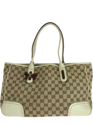 Gucci Pre-owned, Kobieta, Beżowy, ONE SIZE, Skóra, Pre-owned Canvas totes