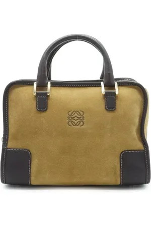 Loewe Pre-owned, Kobieta, Żółty, ONE SIZE, Zamsz, Pre-owned Skórzane torebki