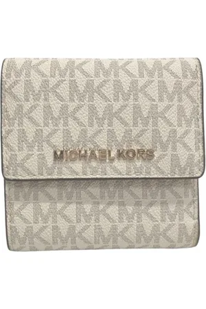 Michael Kors Pre-owned, Kobieta, Beżowy, ONE SIZE, Skóra, Pre-owned portfele płócienne