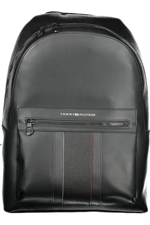 Tommy Hilfiger Torebki, Mężczyzna, Czarny, ONE SIZE, Poliester, Czarny Plecak Męski z Poliestru Stylowy Design